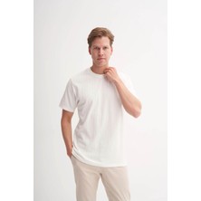 Cazador Bisiklet Yaka Ekru Erkek T-Shirt 4121