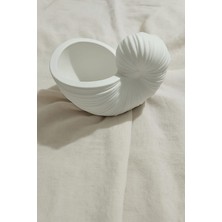Salyangoz Dekorlu El Yapımı Dekoratif Saksı – Şık Tasarım (13 x 8 Cm)