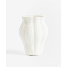 Idl-Beyaz Beton-Dokulu Vazo-Iskandinav VAZO-16 cm