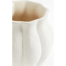 Idl-Beyaz Beton-Dokulu Vazo-Iskandinav VAZO-16 cm