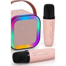 Karaoke Seti Çift Mikrofonlu Bluetooth Hoparlör Eğlence Seti Çocuk Eğlence Etkinlik