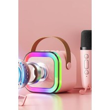 Karaoke Seti Çift Mikrofonlu Bluetooth Hoparlör Eğlence Seti Çocuk Eğlence Etkinlik