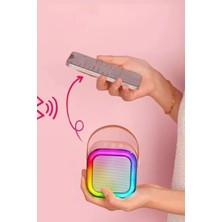 Karaoke Seti Çift Mikrofonlu Bluetooth Hoparlör Eğlence Seti Çocuk Eğlence Etkinlik
