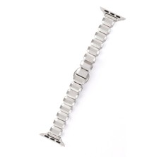 Quse  Oniks Serisi Çelik Kordon, Apple Watch Series Se/10/9/8/7/6/5/4/3 ile Uyumlu, 42MM/41MM/40M/38MM, Starlight