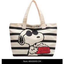 Disney Snoopy Sevimli Karikatür Büyük Kapasiteli Kanvas Çanta