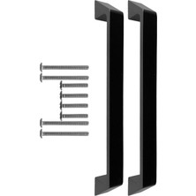 Mutfak ve Banyo Dolabı Kapakları ve Çekmeceler Için Kalın Metal Kulp Mobilya Dolap Kulbu Mat Siyah 2 Adet