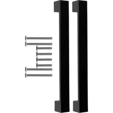 Mutfak ve Banyo Dolabı Kapakları ve Çekmeceler Için Kalın Metal Kulp Mobilya Dolap Kulbu Mat Siyah 2 Adet