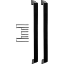 Mutfak ve Banyo Dolabı Kapakları ve Çekmeceler Için Kalın Metal Kulp Mobilya Dolap Kulbu Mat Siyah 2 Adet