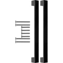 Mutfak ve Banyo Dolabı Kapakları ve Çekmeceler Için Kalın Metal Kulp Mobilya Dolap Kulbu Mat Siyah 2 Adet