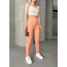 Beli Lastikli Karamel Pantolon