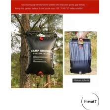 Fırsat 7 20 Litre Solar Isıtıcılı Kamp Duş Torbası 50 Derecen Fala Isınabilir Heryerde Duş Alabilirsiniz