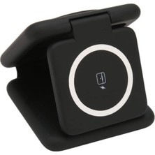 3'lü Kablosuz Şarj Standı iPhone Apple Watch Airpods Android Uyumlu Telefon Hızlı Şarj Katlanabilir