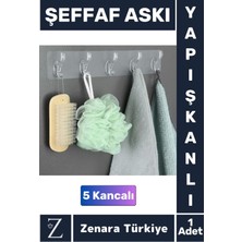 Premium Çok Fonksiyonlu Mutfak Banyo Askısı Iz Bırakmaz Kendinden Yapışkanlı 5 Kancalı Askı Seti