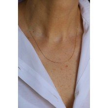 14 Ayar Altın Forse Zincir 1 mm