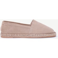 Jüt Tabanlı Deri Espadril