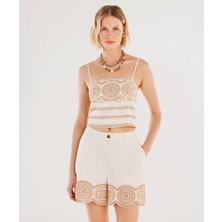 Nakışlı Kısa Bluz