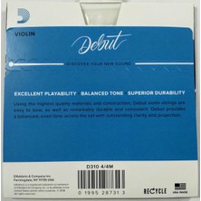 D'addario D310 4/4 Keman Teli - Tam Takım Violin String - Medium