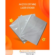 A4 Yapışkanlı Lazer Etiket