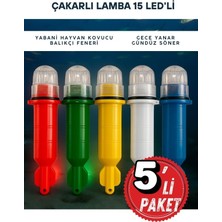 Fenerix Domuz Kovucu Işık Lamba, Balıkçı Feneri, Yabani Hayvan Kovucu Çakarlı Lamba 15 Led'li ( 5 Adet )
