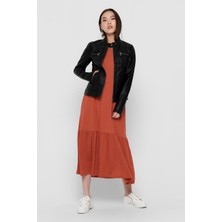 Only Kadın Ceket Onlbandit Faux Leather Biker Otw Noos