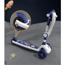 Sjj Çocuk Scooter'ı Çok Modlu Ayarlanabilir ve Katlanabilir 2-10 Yaş Yük Taşıma Kapasitesi 100KG (Yurt Dışından)
