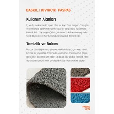 Hoş Geldiniz Güle Güle Baskılı Kıvırcık Paspas Suya Dayanıklı Iç ve Dış Mekan Paspas