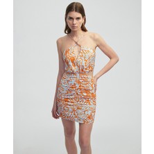 Desenli Cutout Elbise IS1250002380127