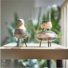 IKEA Luxury Kahverengi Dvärgtall Dekoratif Aksesuar , Kahverengi-Siyah, 3 Parça, Masif Ahşap 3 Parça Ahşap Mode 1 Adet