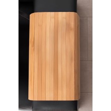 Bambu Koltuk Matı Ahşap Kanepe Koltuk Kenarı Sehpa Yan Sehpa Koltuk Katlanabilir Tepsisi 45 x 70