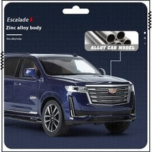 1:24 Cadillac Escalade Suv Alaşım Araba Döküm Metal Modeli Ses ve Işık Masaüstü Koleksiyonu Dekoratif Hediye Boys Ekran Süsleme (Yurt Dışından)