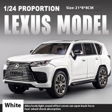1:24 Lexus LX600 Büyük Off Road Suv Alaşım Pres Döküm Model Araç Ses ve Işık Toplama Hobi Çocuk Oyuncakları Erkekler Için Doğum Günü Hediyesi (Yurt Dışından)