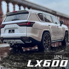 1:24 Lexus LX600 Büyük Off Road Suv Alaşım Pres Döküm Model Araç Ses ve Işık Toplama Hobi Çocuk Oyuncakları Erkekler Için Doğum Günü Hediyesi (Yurt Dışından)