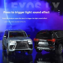 1:24 Lexus LX600 Büyük Off Road Suv Alaşım Pres Döküm Model Araç Ses ve Işık Toplama Hobi Çocuk Oyuncakları Erkekler Için Doğum Günü Hediyesi (Yurt Dışından)