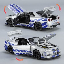 1:32 Nissan Gtr R34 Gt-R R35 Hızlı ve Öfkeli Alaşım Araba Modeli Ses ve Işık Geri Çekin Çocuk Oyuncak Koleksiyon Doğum Günü Hediyesi (Yurt Dışından)