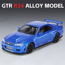 1:32 Nissan Gtr R34 Gt-R R35 Hızlı ve Öfkeli Alaşım Araba Modeli Ses ve Işık Geri Çekin Çocuk Oyuncak Koleksiyon Doğum Günü Hediyesi (Yurt Dışından)