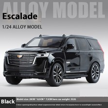 1:24 Cadillac Escalade Suv Alaşım Araba Döküm Metal Modeli Ses ve Işık Masaüstü Koleksiyonu Dekoratif Hediye Boys Ekran Süsleme (Yurt Dışından)