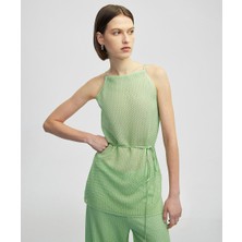 Ajurlu ve Belden Bağlamalı Triko Bluz IS1250050114013