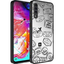 Galaxy A70 Kılıf Aynalı Desenli Kamera Korumalı Parlak Klcr Mirror Kapak-Seyahat