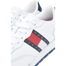Tommy Hilfiger TOMMY JEANS LEATHER Beyaz Erkek Sneaker