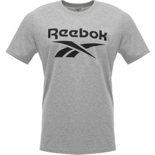 Reebok IDENTITY STACKED Gri Erkek Kısa Kol T-Shirt