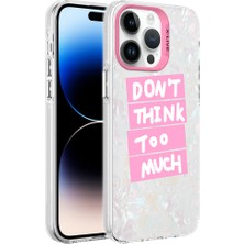 Apple iPhone 14 Pro Max Kılıf Mermer Desenli Klcr Marbello Kapak-Pembe