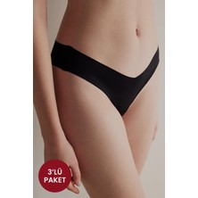 3'lü Paket Brazilian Lazer Kesim  Külot 583 Siyah