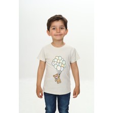 Toontoy Erkek Çocuk Balonlu Ayı Baskılı Tişört