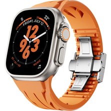 KılıfCraft Apple Watch Ultra 49 mm - 127 Metal Tokalı Silikon Kordon