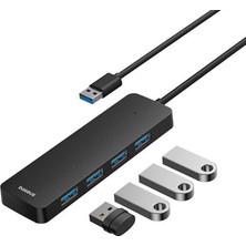 Baseus 4in1 USB Çoğaltıcı Hub Ultrajoy Lite Usb-A To USB 3.0 5gbps 1m Siyah