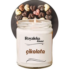 Doğal Özel Seri Kokulu Dekoratif Kavanoz Mum 210 cc - Çikolata - Ryl