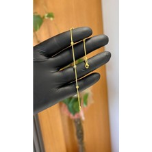 Kuyumcu Nurettin 2  gr (Gram) Balık Sırtı 5 Dorikalı Bileklik Künye 14 Ayar Altın (yeşil-sarı-beyaz-rose)