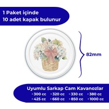 Hijyenik Paketli 10 Adet Kavanoz Kapağı – Mavi Buket – 82 mm