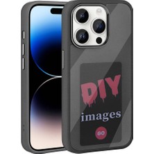 Apple iPhone 14 Pro Max Kılıf Ekranı Yansıtan Klcr Akıllı Nfc Kapak-Siyah