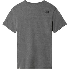 The North Face M S/S SIMPLE DOME TEE Açık Gri Erkek Kısa Kol T-Shirt